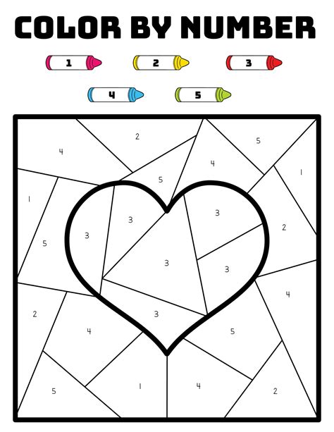 valentines day color  number printable pages leap  faith