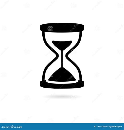 black sand clock timer icon  logo vintage hourglass sandglass timer