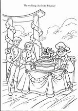 Coloring Pages Wedding Ariel Disney Princess sketch template