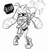 Splatoon Squid Colouring Ausmalen Inkling Callie Colorear Sketchite Meilleur Coloration sketch template