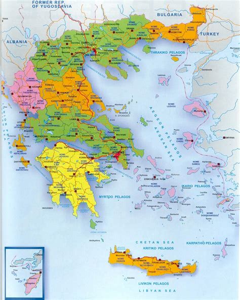 greek islands map map  greece  greek islands southern europe