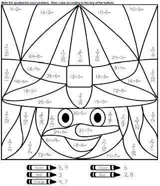 halloween fun   mystery picture halloween math