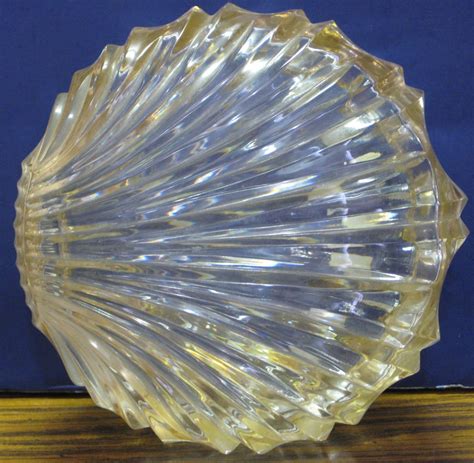 Bleikristall Lead Crystal Clam Shaped Trinket Bowl 1980s Vintage