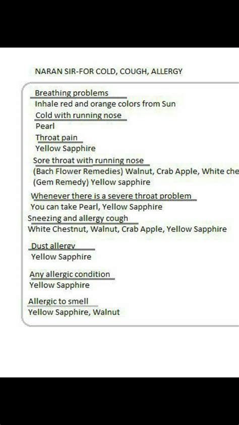 For Cold Cough Allergies Healing Words Bach Flower Remedies