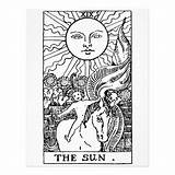 Tarot Cards Coloring Pages Card Printable Color Own Sun Yourself Google Colouring Moon Arcana Major Deck Adult Decks Search Meanings sketch template