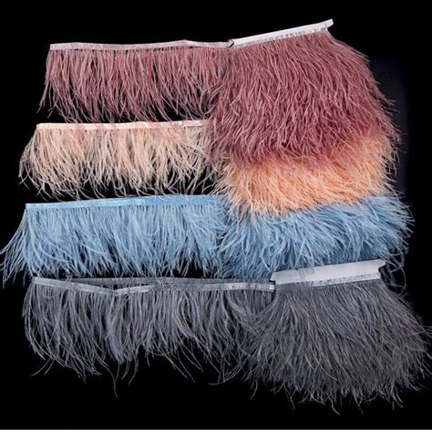 ostrich feather fringe trim with ribbon tape etsy in 2020 ostrich