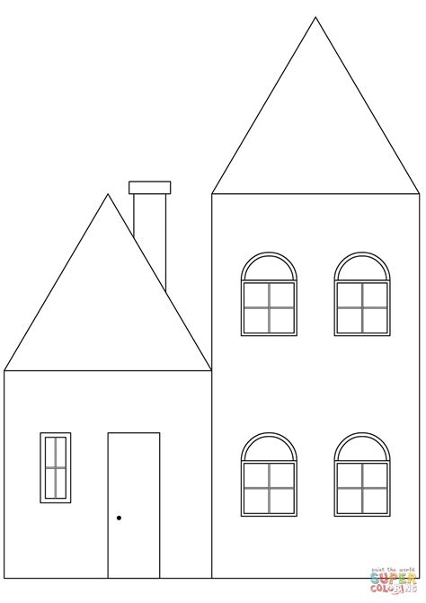 simple house coloring page  printable coloring pages