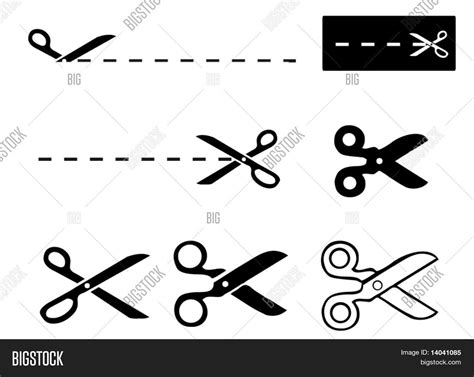 set scissors template vector photo bigstock