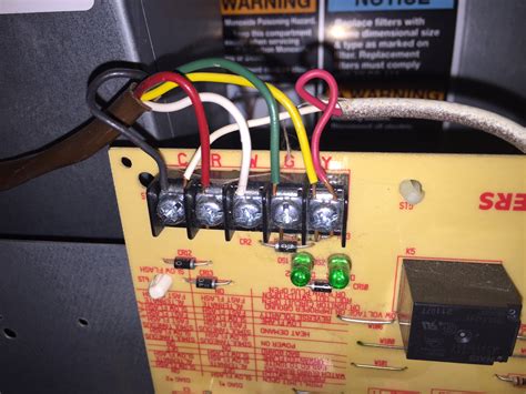 electrical thermostat where do the two wires from