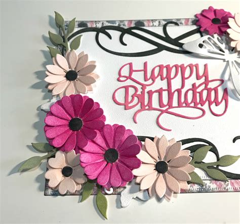 Handmade Birthday Card Designs Featuring Elizabeth Craft