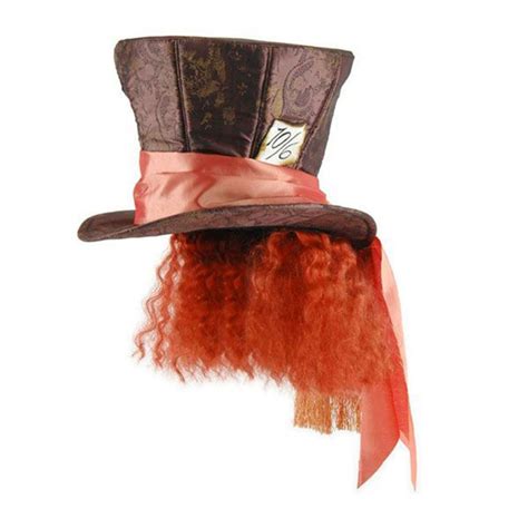 Disney Alice In Wonderland Mad Hatter Top Hat With Hair Mad Hatter