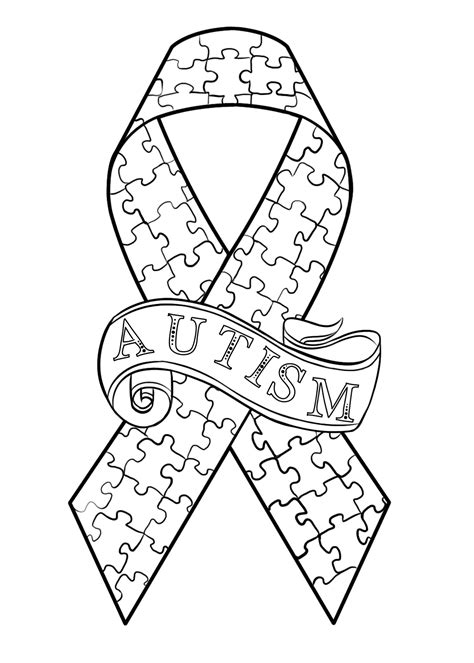 printable autism awareness coloring pages