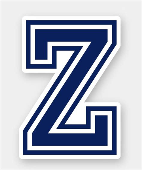 custom color letter  sporty college font alphabet sticker zazzle