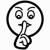 Shh Lips Shhh Emojis Emoticon Mute sketch template