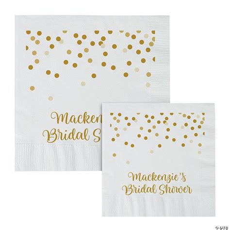 personalized confetti dots napkins  pc oriental trading