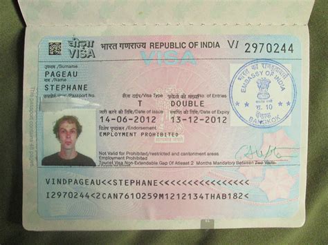 le visa indien la page  pageau
