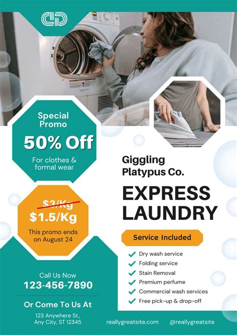 laundry promo discount marketing flyer   marketing flyers