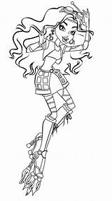 Monster High Coloring Pages Jinafire Long Colouring sketch template