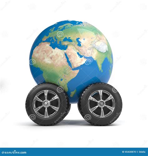 globe  wheels stock illustration image