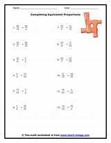 Proportions Ratios Proportion Equivalent Equal Completing 7th Fractions Multiplication sketch template