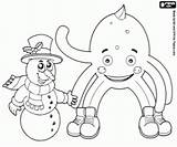 Christmas Coloring Snowman Pages sketch template