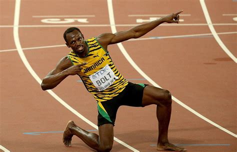 what s the story behind usain bolt s signature celebration