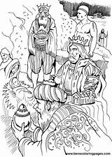 Coloring Wise Men Epiphany Three Gifts Print Clipart Coloringpages Kings Library Handout Below Please Click Popular Drie Koningen sketch template