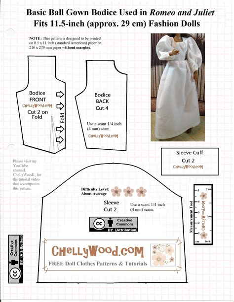 beginner  printable doll clothes patterns