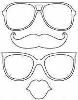 Mustache Sunglass Knutselen Calcar Cumpleaños Photobooth Adultos Bricolaje Muñecas Trapo Brillen Hairstylegalleries Gafas Paper sketch template