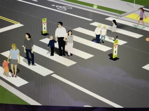 pedestrian midblock crosswalks leading pedestrian intervals