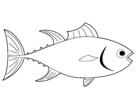 cartoon tuna fish coloring page  printable coloring pages  kids