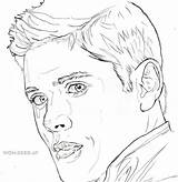 Supernatural Winchester Jensen Ackles Sketch sketch template