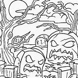 Halloween Monstre Peur Alouine Graveyard Tumba Haunted Dessins Viviente Archivioclerici Terrorificos Dibujosonline Fois Imprimé Categorias Dari Laguerche Vu sketch template