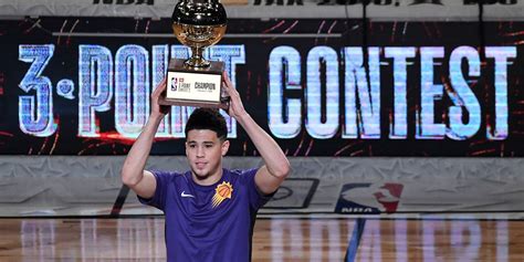 devin booker wins three point contest with record breaking performance
