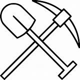 Shovel Tools Pickaxe Mining Icon Gold Tool Coal Kirk Equipment Svg Gardening Construction Icons Onlinewebfonts Editor Open sketch template