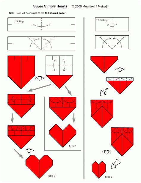 origami instructions  beautiful heart web wanderers