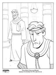jesus  rich young ruler coloring page
