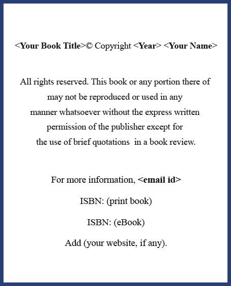 book copyright