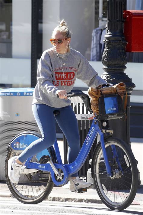 Sienna Miller Seen Riding A Citibike While Out Running