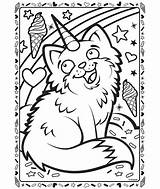 Crayola Unicorn Gato Unikitty Sheet Convert Chifre Cheshire Colorironline sketch template