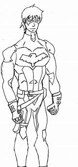 Justice Young Nightwing Robin Tutorials Drawings sketch template
