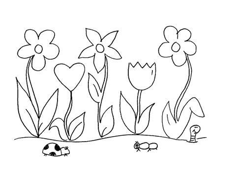 flower garden coloring pages kids coloring pages