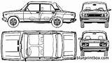 Lada Niva Blueprintbox Combi Vaz sketch template
