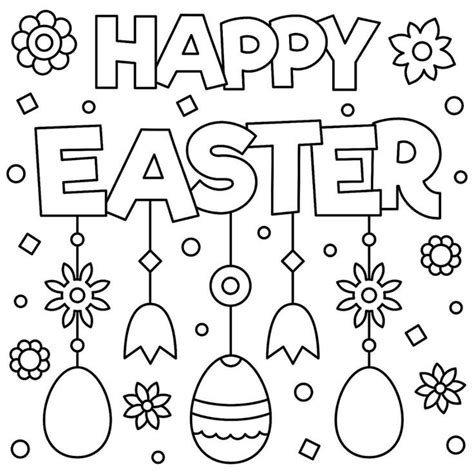 easter egg banner  printable spring decor easter coloring pages