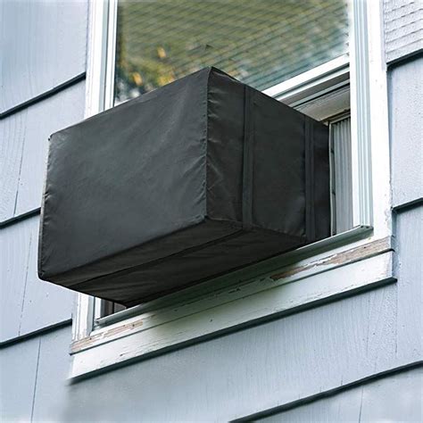 luxiv window air conditioner cover window ac unit cover black dust proof waterproof ac cover