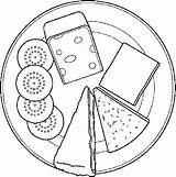 Crackers Cheese Dairy Coloring Pages sketch template