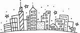 Cityscape Clipart Skyline Colouring Cities London Library Designlooter Getdrawings Webstockreview sketch template