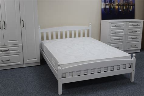 white wooden bed frame shipcote furniture