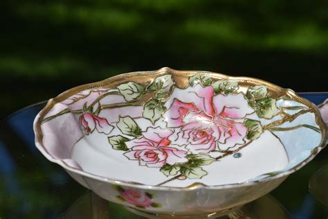 vintage porcelain berry bowl set hand painted japan porcelain bowls