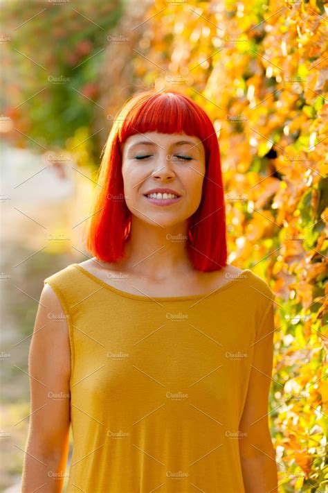 Beautiful Red Haired Woman High Quality People Images ~ Creative Market